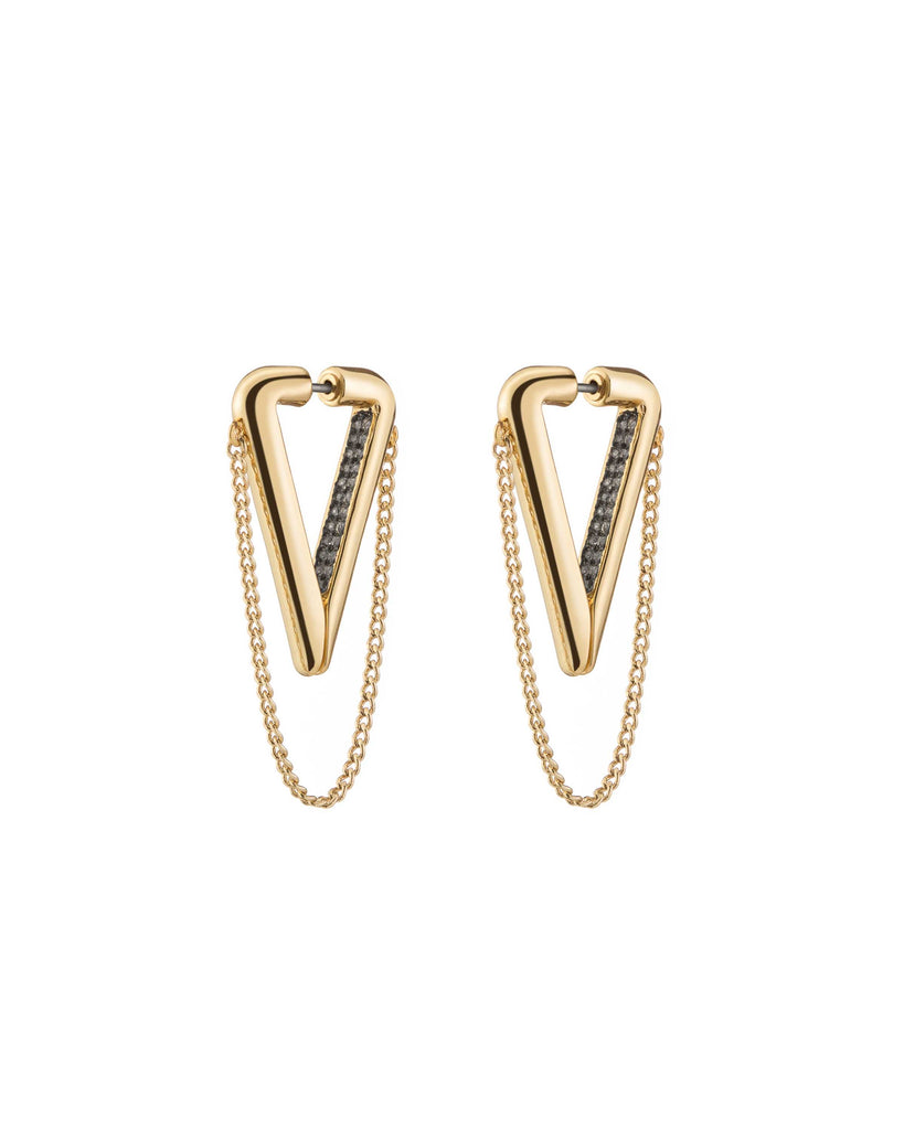 Mini Pave Gold Yana Earrings – DEMARSON New York